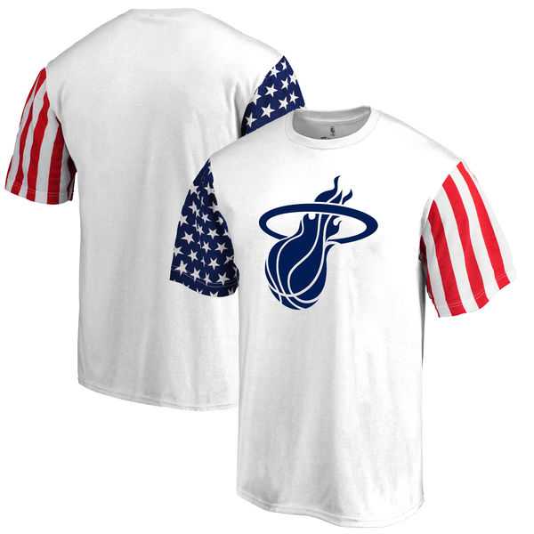 Men's Miami Heat Fanatics Branded Stars & Stripes T-Shirt White FengYun,We sell and wholesale Men's Miami Heat Fanatics Branded Stars & Stripes T-Shirt White FengYun on line form chian!